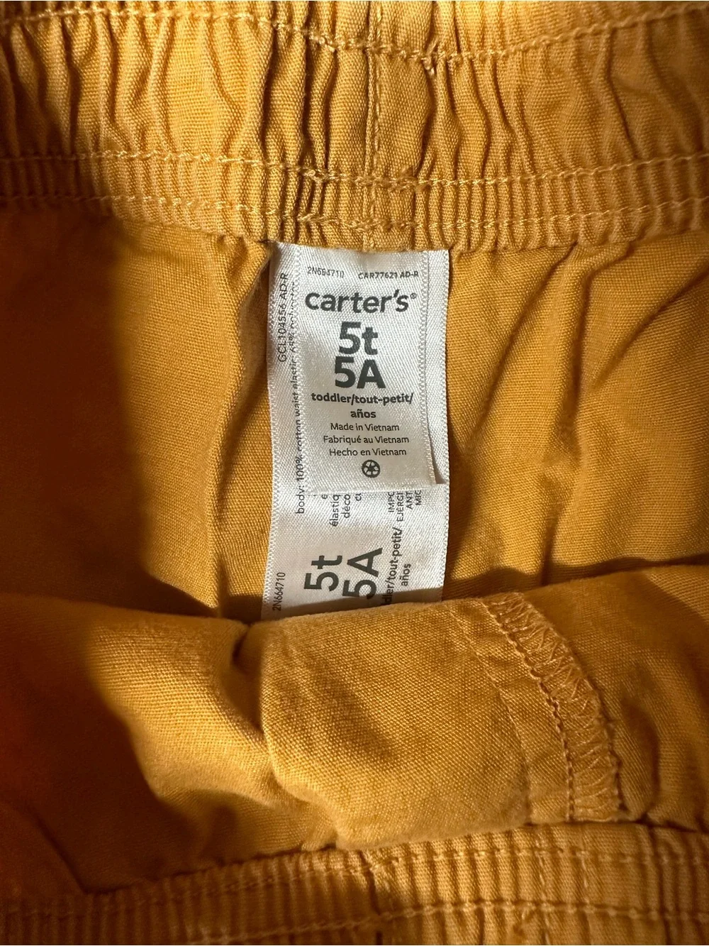 Carter's Three-Pack Kids Shorts - Blue Denim, Mustard, Olive Stripe